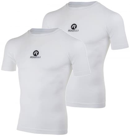 Funkční termo trička Rogelli CORE s krátkým rukávem - 2 kusy v balení, bílá