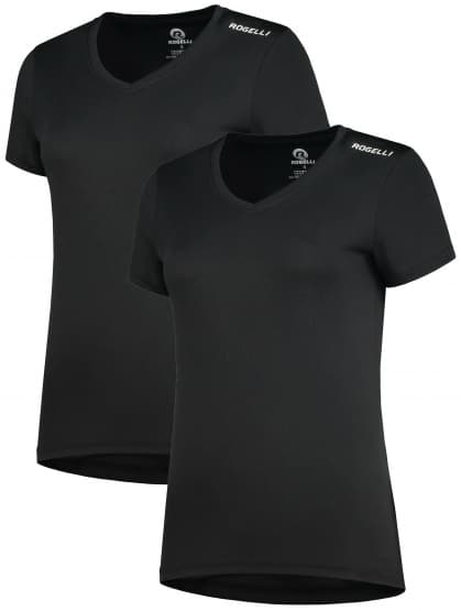 Dámské funkční triko Rogelli PROMOTION Lady, 2 ks - černé, různé velikosti
